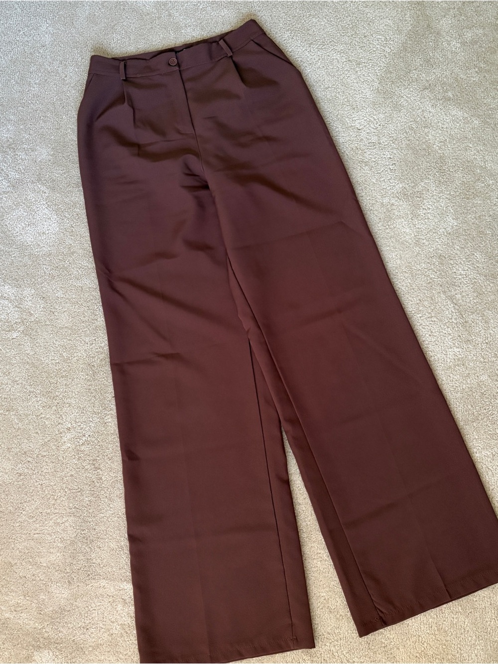 Boohoo Wide-Leg Pants in Dark Brown